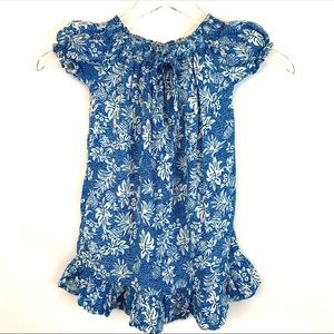 Makai Beach Girls Blue & White Hawaiian Dress